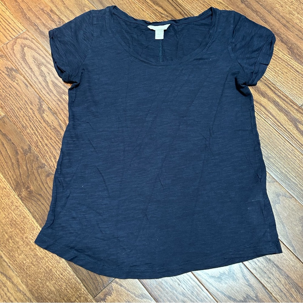 *CLEARANCE* Banana Republic Scoop Neck Cuffed Cap Sleeve Tee